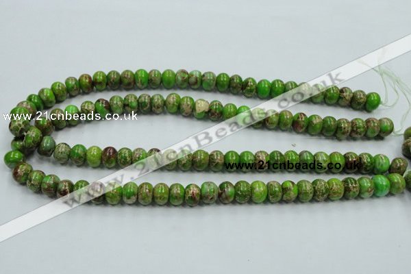 CSE55 15.5 inches 8*10mm rondelle dyed natural sea sediment jasper beads