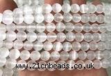 CSE612 15 inches 8mm round selenite gemstone beads