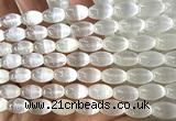 CSE635 15 inches 8*12mm rice selenite beads wholesale