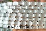 CSE648 15 inches 8*12mm drum selenite beads wholesale