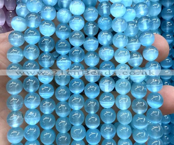 CSE661 15 inches 8mm round selenite beads wholesale