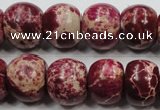 CSE67 15.5 inches 15*18mm rondelle dyed natural sea sediment jasper beads