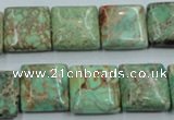 CSE68 15.5 inches 16*16mm square dyed natural sea sediment jasper beads