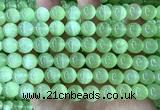 CSE682 15 inches 10mm round selenite beads wholesale