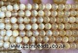 CSE731 15 inches 8mm round selenite beads wholesale