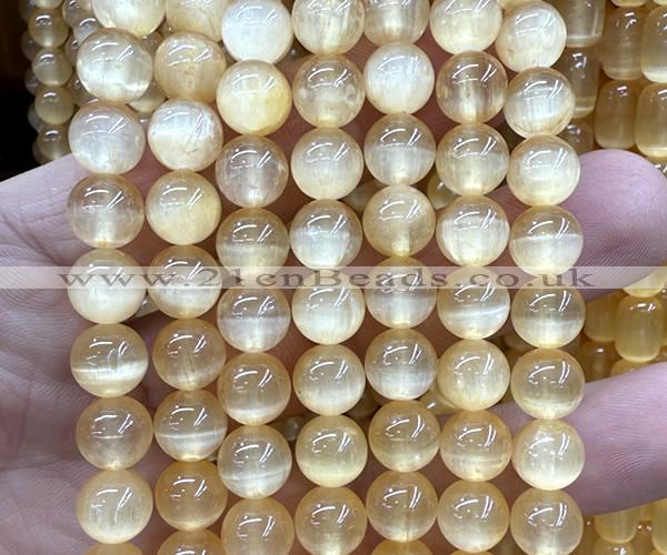CSE732 15 inches 10mm round selenite beads wholesale