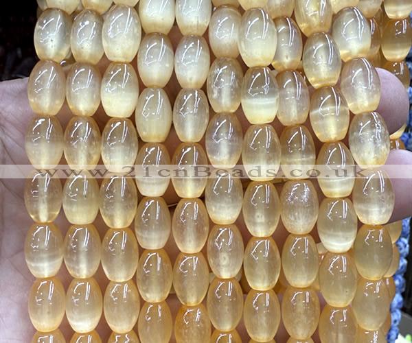 CSE735 15 inches 8*12mm rice selenite beads wholesale