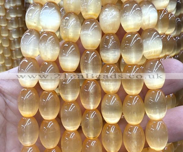CSE736 15 inches 10*14mm rice selenite beads wholesale