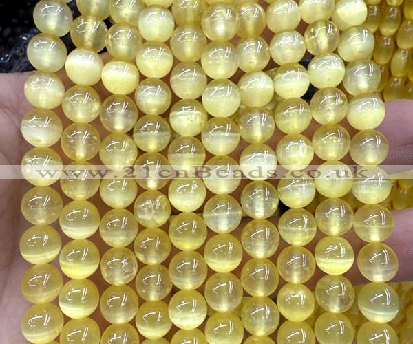 CSE740 15 inches 6mm round selenite beads wholesale