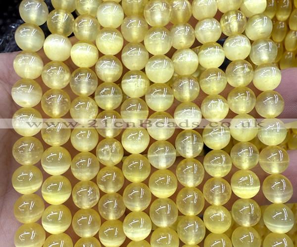 CSE741 15 inches 8mm round selenite beads wholesale