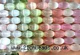 CSE765 15 inches 8*12mm rice colorful selenite beads wholesale