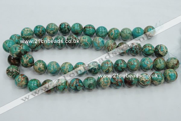 CSE77 15.5 inches 14mm round dyed natural sea sediment jasper beads