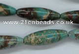 CSE80 15.5 inches 10*30mm rice dyed natural sea sediment jasper beads