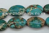 CSE98 15.5 inches 13*18mm oval dyed natural sea sediment jasper beads