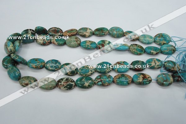 CSE98 15.5 inches 13*18mm oval dyed natural sea sediment jasper beads