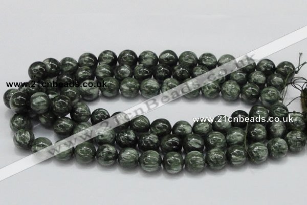 CSH05 15.5 inches 14mm round natural seraphinite gemstone beads