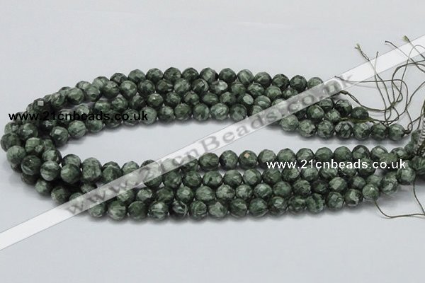 CSH07 15.5 inches 10mm faceted round natural seraphinite beads