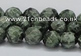 CSH08 15.5 inches 12mm faceted round natural seraphinite beads