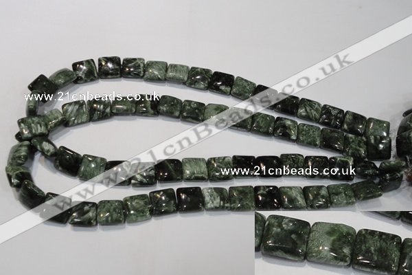 CSH102 15.5 inches 12*12mm square natural seraphinite gemstone beads