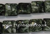 CSH103 15.5 inches 14*14mm square natural seraphinite gemstone beads