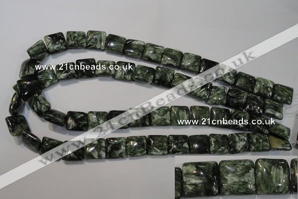 CSH103 15.5 inches 14*14mm square natural seraphinite gemstone beads