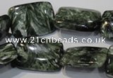 CSH115 15.5 inches 18*25mm rectangle natural seraphinite gemstone beads