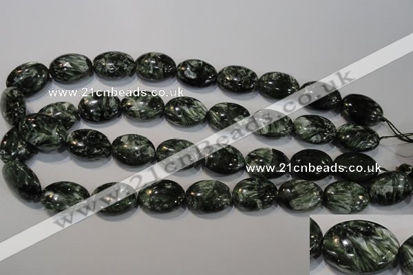 CSH134 15.5 inches 16*20mm oval natural seraphinite gemstone beads