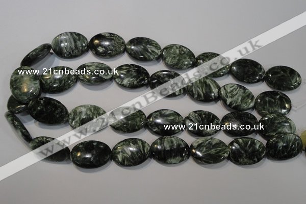 CSH135 15.5 inches 18*25mm oval natural seraphinite gemstone beads