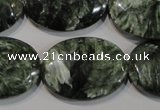 CSH137 15.5 inches 22*30mm oval natural seraphinite gemstone beads