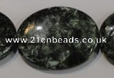 CSH138 15.5 inches 30*40mm oval natural seraphinite gemstone beads