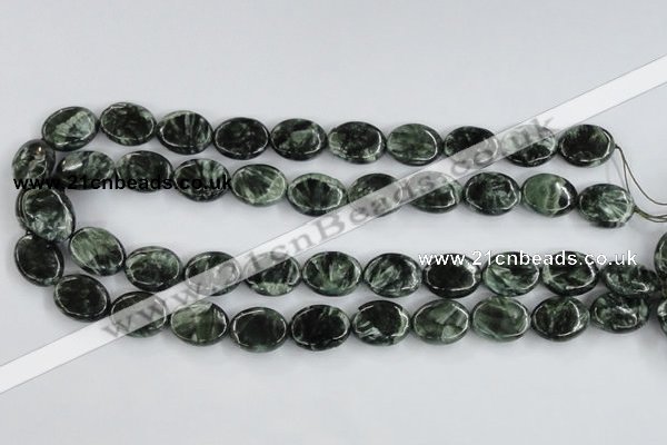 CSH14 15.5 inches 13*18mm oval natural seraphinite beads wholesale