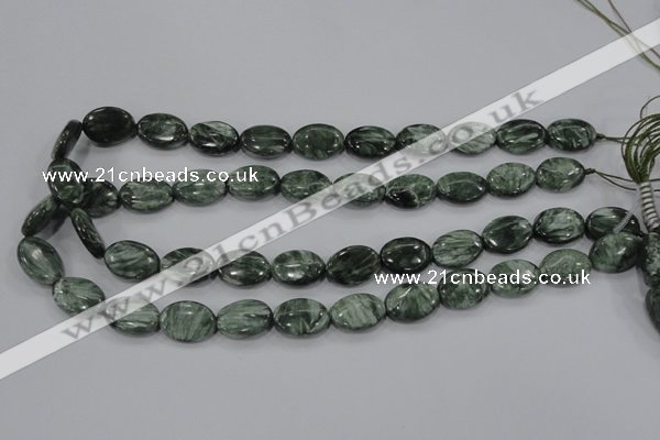 CSH55 15.5 inches 12*16mm oval natural seraphinite gemstone beads