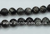 CSI01 15.5 inches 8mm round silver scale stone beads wholesale