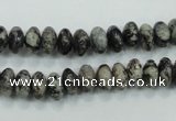 CSI04 15.5 inches 4*8mm rondelle silver scale stone beads wholesale