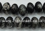 CSI06 15.5 inches 10*14mm rondelle silver scale stone beads wholesale