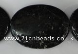 CSI100 15.5 inches 30*40mm oval silver scale stone beads wholesale