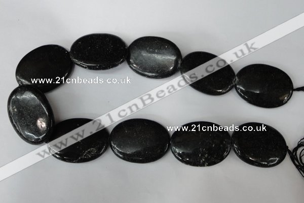 CSI100 15.5 inches 30*40mm oval silver scale stone beads wholesale