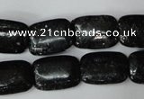 CSI114 15.5 inches 13*18mm rectangle silver scale stone beads