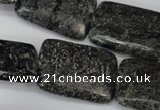 CSI117 15.5 inches 22*30mm rectangle silver scale stone beads