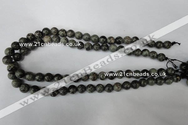 CSI12 15.5 inches 8mm round silver scale stone beads wholesale