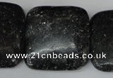 CSI129 15.5 inches 30*30mm square silver scale stone beads