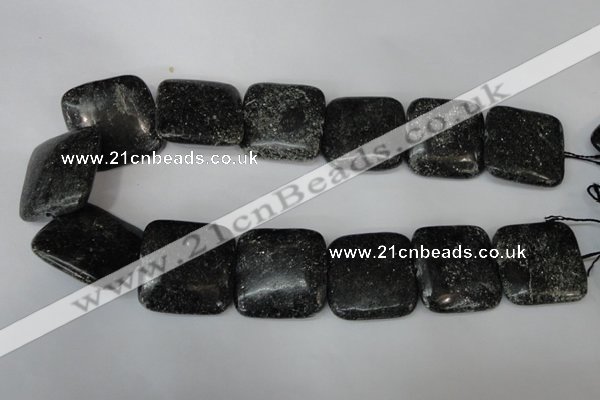 CSI129 15.5 inches 30*30mm square silver scale stone beads