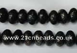 CSI68 15.5 inches 6*10mm rondelle silver scale stone beads wholesale