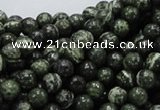 CSJ02 15.5 inches 6mm round green silver line jasper beads wholesale