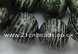 CSJ09 15.5 inches 20mm round green silver line jasper beads wholesale