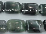 CSJ207 15.5 inches 15*20mm rectangle serpentine jade gemstone beads