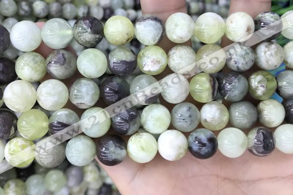 CSJ303 15.5 inches 10mm round serpentine new jade beads wholesale