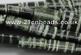 CSJ61 15.5 inches 16*20mm rectangle green silver line jasper beads