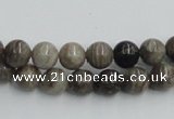 CSL01 15.5 inches 8mm round silver leaf jasper beads wholesale