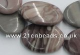 CSL07 15.5 inches 20*30mm oval silver leaf jasper beads wholesale